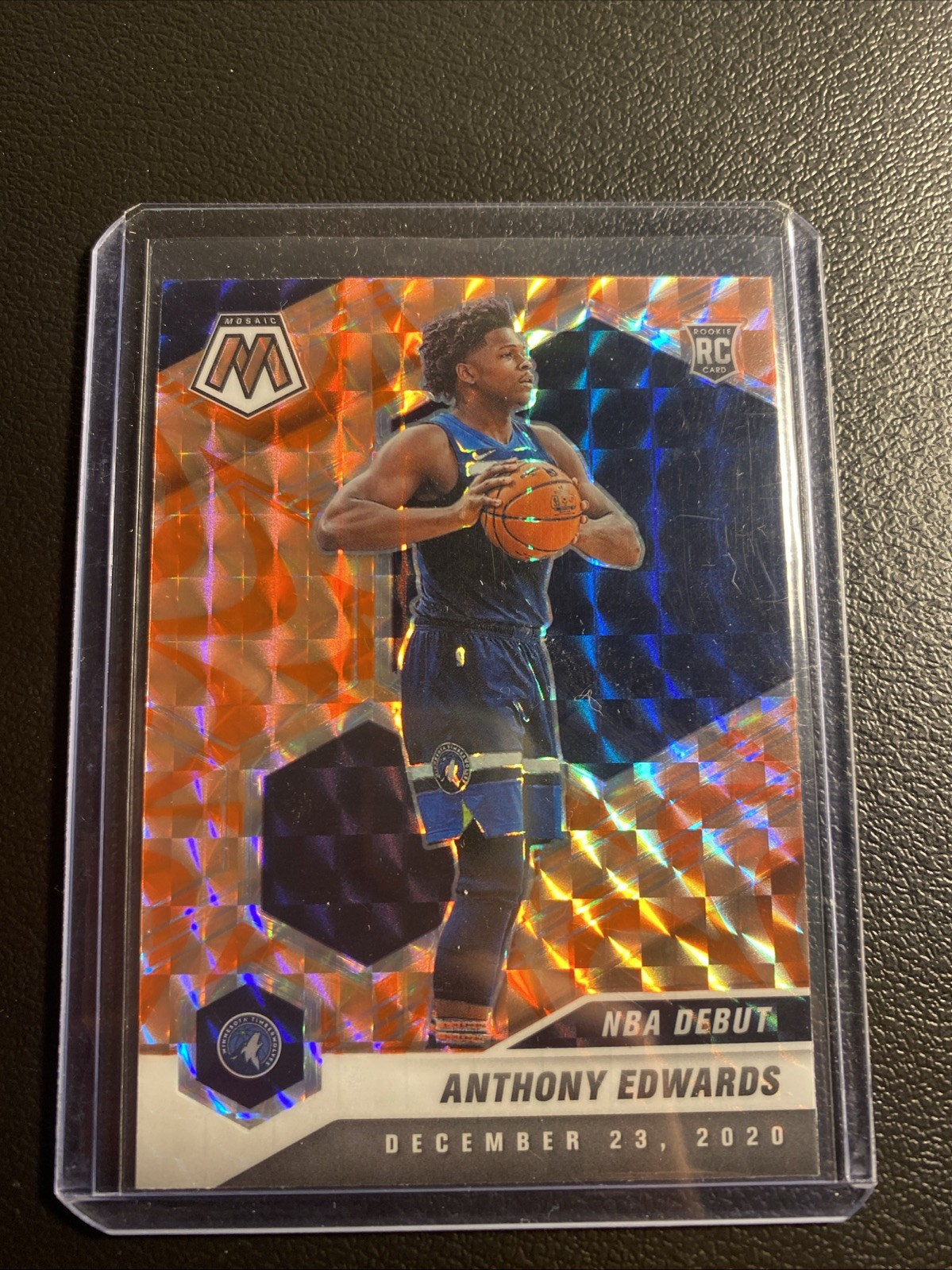 2020-21 Panini Mosaic - NBA Debut Anthony Edwards Reactive Orange Prizm (RC)