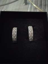 Creolen  mit Diamanten 925 Silber- Neu!