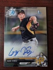 2017 Bowman Chrome #CPA-GH Gage Hinsz Prospect Autographs