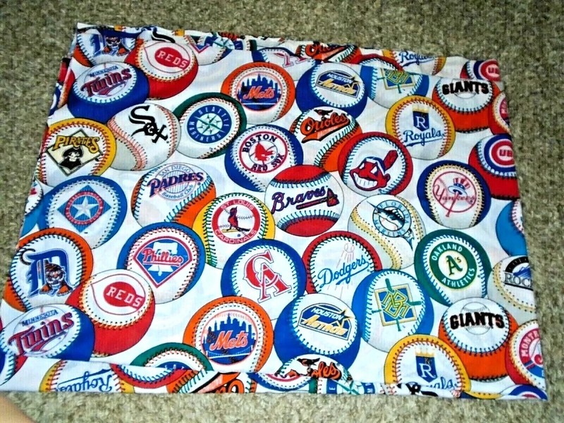 3R LN Vintage MLB Major League Baseball BALLS Twin Flat Bed Sheet {Fabric}