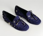 ROGER VIVIER⚡️Dark blue suede metal emblem studded loafers size 36EU/6US — photo 1
