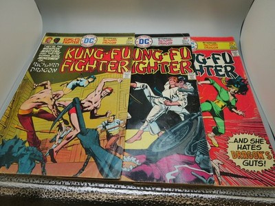 Kung-Fu Fighter #3 4 5 DC Bronze Age Lot Richard Dragon 1975 FN/VF