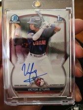 Victor Izturis Bowman Chrome 1st  On Card Auto 2023 Topps