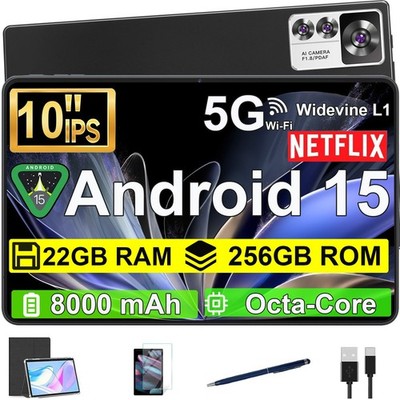 2026 Tablet PC Android15 22GB+256GB 10Zoll 8000mAh  1920X1200 Octa Core 5G WiFi