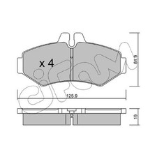 Satz Bremsbeläge Bremsklötze hinten für Mercedes G-Klasse W461 W463 | 2442871