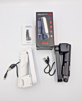 Ausziehbares Mini Handy Gimbal Selfie Stick Stativ mit Bluetooth Fernbedienung und Licht