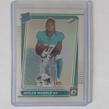 Panini 2021 Donruss Optic Rated Rookie Jaylen Waddle #208 Holo Prizm Dolphins