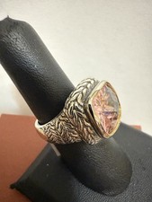 Sterling Silver Pink Topaz, Ring, Size 7