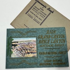 Grand Canyon Scenic Views 8x5 Booklet Pictures Original Envelope Vintage 1940s