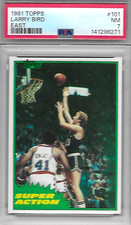 1981 TOPPS BASKETBALL SUPER ACTION LARRY BIRD CARD #101 PSA 7 
