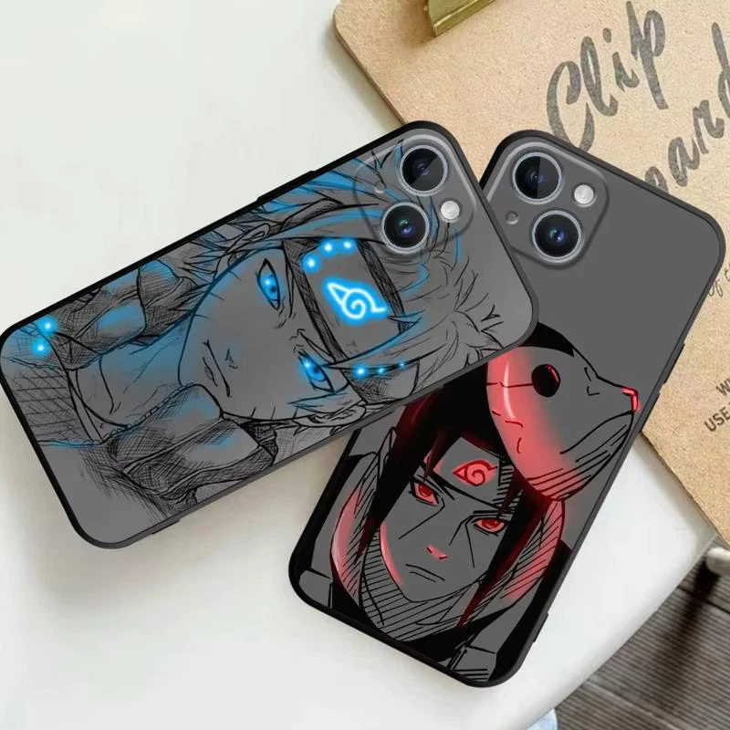 Funda Naruto Para iPhone 13 14 15 11 12 Pro 7 XR X XS Max 8 Plus SE 2022 Foto 3 de 4