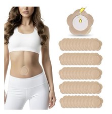 100 Pcs Castor Oil Patches Pack Wrap for Belly Button Disposable