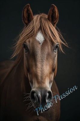 Foto A4 Elegantes Pferd Portrait - Tier Kunstdruck Poster (2905)