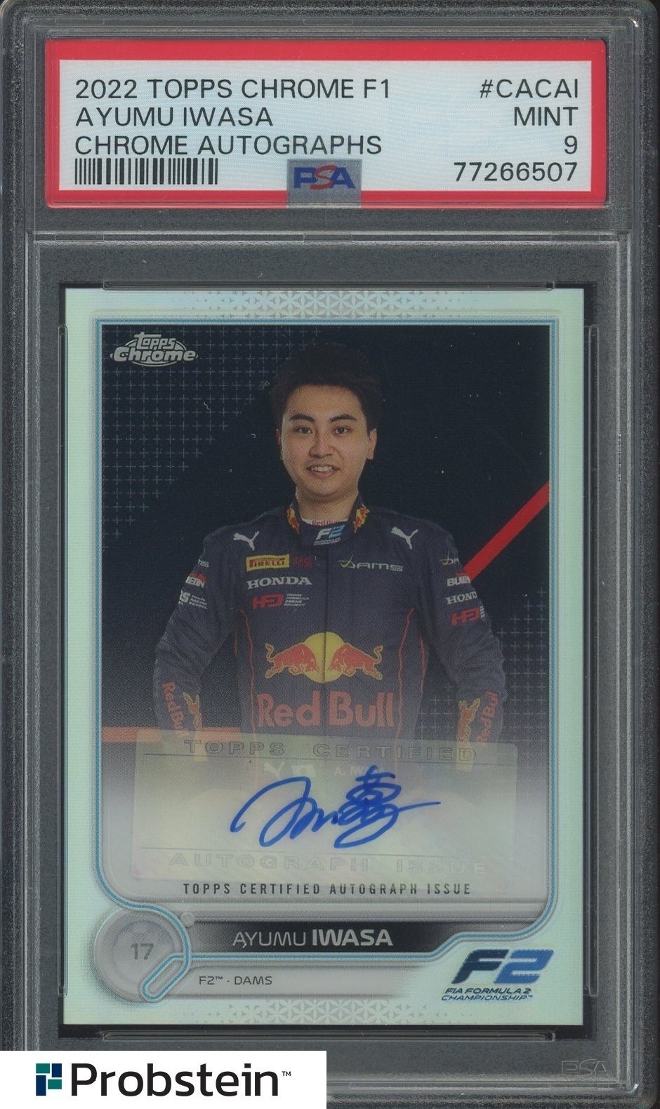 2022 Topps Chrome F1 Racing Refractor Ayumu Iwasa AUTO PSA 9 MINT
