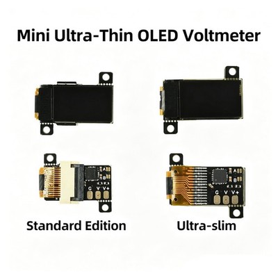DC 0-30V Digital Voltmeter 0.5'' OLED Ultra-Slim Mini Embedded Voltage Gauge NEW