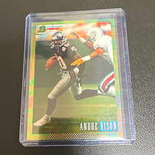 Bowman 1990 Andre Rison #45 RC Rookie Atlanta Falcons NFL Football Card. rookie card picture