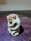 Rare Antique/ Vtg. Chinese Chicken Bone Jade Dragon Pendant — photo 3