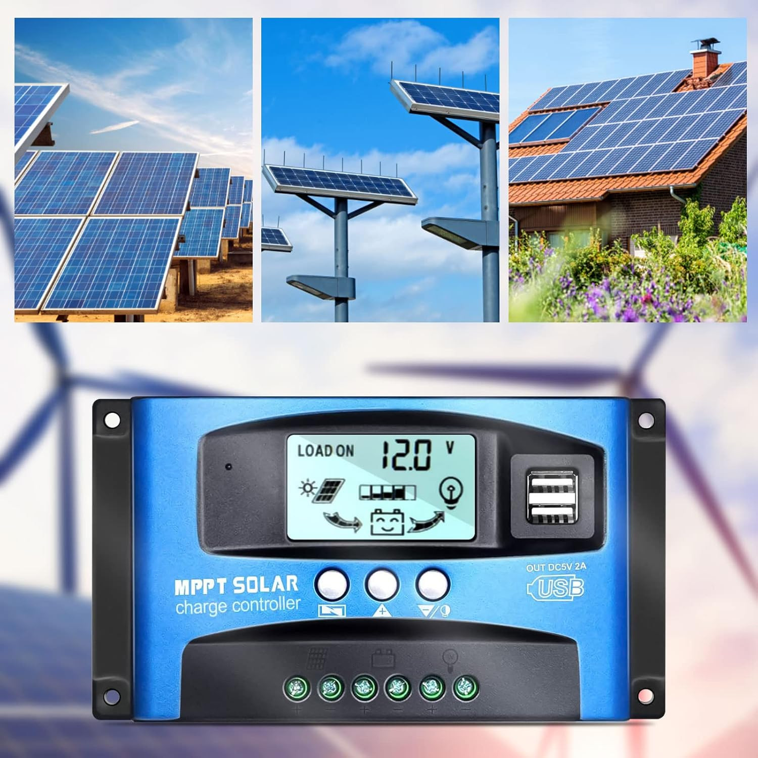 Controller Solare 30A MPPT per Barche e Camper | 12V 24V Automatico - 2