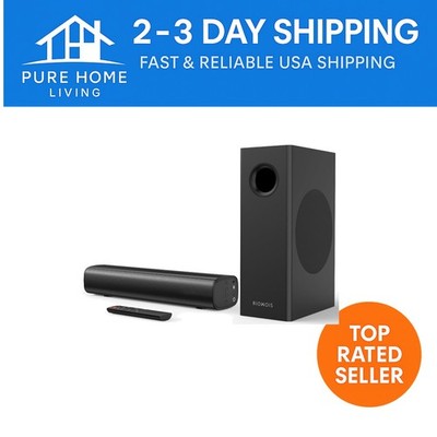 Powerful Home Theater Sound Bar with Wired Subwoofer - Easy Setup & Versatile