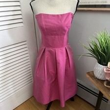Alfred Sung Dress Womens 6 Pink Taffeta Strapless Minimalist Coquette Glam