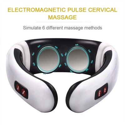 Neck Shoulder Massager Electric Pulse 6 Modes 16 Levels Pain Relief Rechargeable