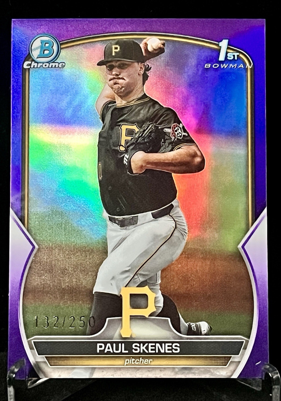 2023 Bowman Draft Paul Skenes 1st Chrome PURPLE REFRACTOR /250 BDC-14 Pirates