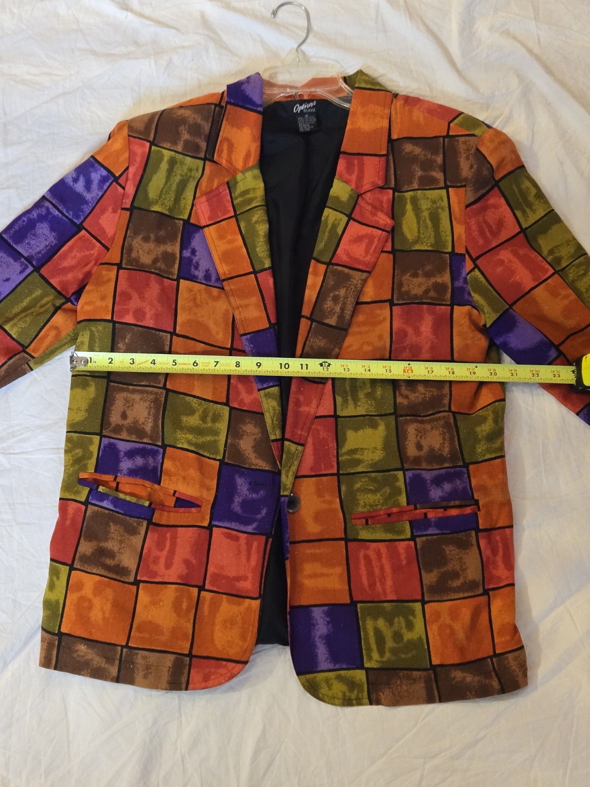 Melrose Vintage Patchwork  Pattern   💯 Silk Blaz… - image 6