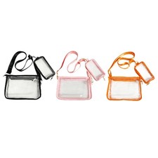 Borsa Trasparente Borsa a Tracolla Portatile con Pochette Separata Manico
