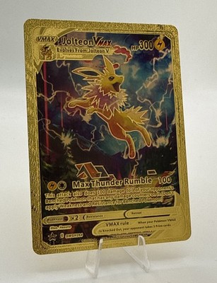Jolteon VMAX SWSH184 Gold Textured Metallic Foil Custom Pokemon Card
