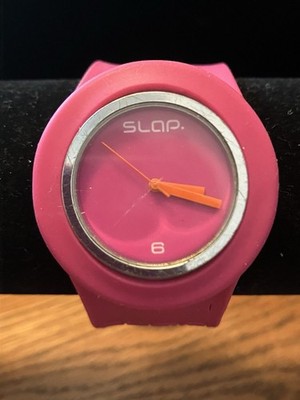 Hot Pink Slap Watch Working, New Battery Orange Hands