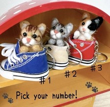 OOAK Needle Felted Ginger Tabby Cat in Sneaker Monster Artist Doll Japan Kawaii