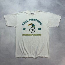 Vintage 90's Fila Soccer T-Shirt Mens Small White Fall Festival 1998 Made in USA