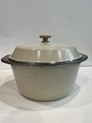Club Supra Cast Aluminum 4 Qt Dutch Oven Stock Pot with Lid Ivory Vintage