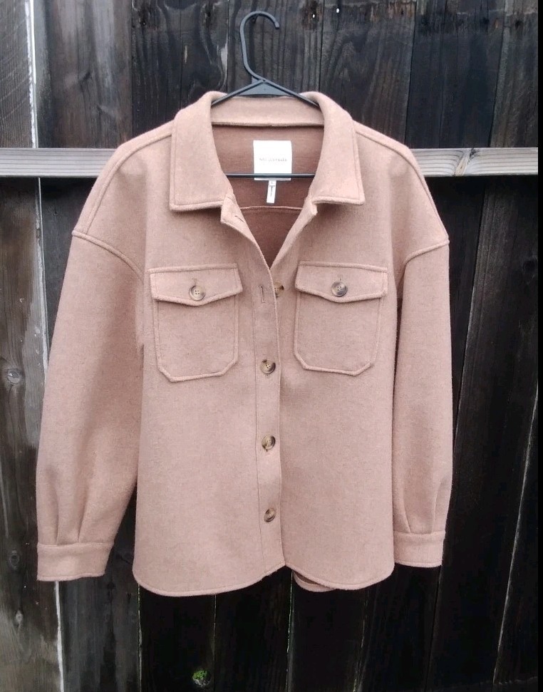 Avec Les Filles shacket Button Jacket womens lg c… - image 1