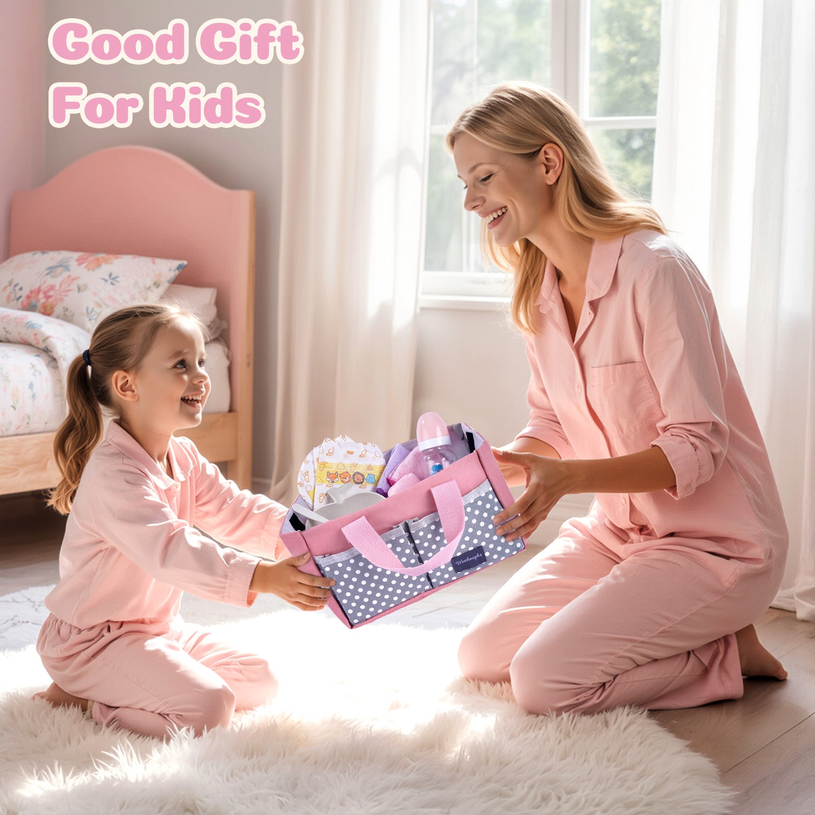 8 Pcs Baby Doll Accessories Reborn Dolls Clothes with Bassinet for Baby Dolls