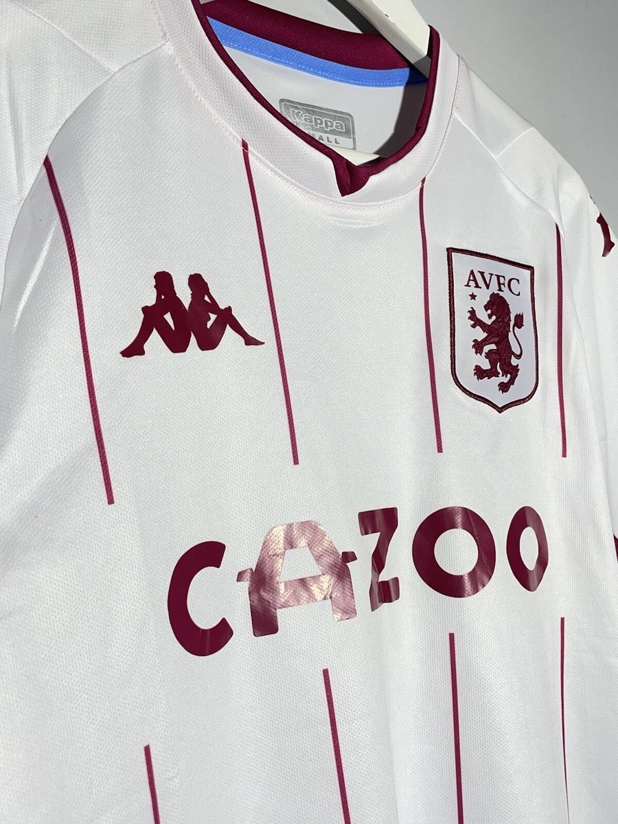 Aston Villa Kappa ホワイトジャージ Aston Villa Kappa 2021/22 Away Football Shirt Soccer Jersey