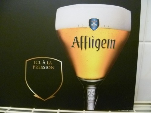 A FRENCH 'AFFLIGEM' BIERE BAR MENU BOARD. FRENCH 'AFFLIGEM' BAR MENU BLACKBOARD - Foto 3 di 6