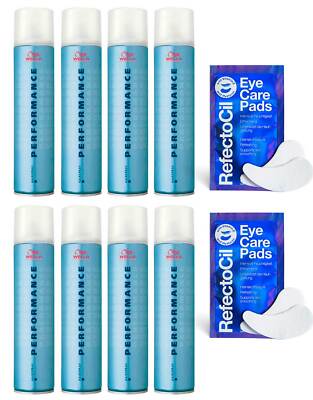 Wella Performance Hairspray, 8x 500ml Haarlack + 2 Sets RefectoCil Eye Care Pads