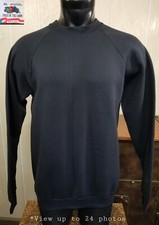 Fruit Of The Loom Blank Crewneck Vintage Sweatshirt Black Sz XL NWD