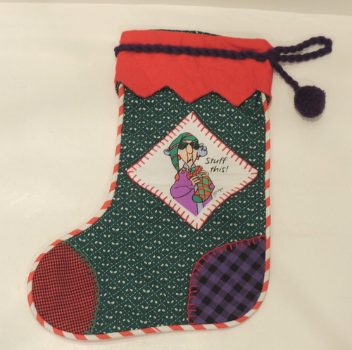 Hallmark Maxine “Stuff This” Christmas Stocking Shoebox Funny Old Lady, J Wagner