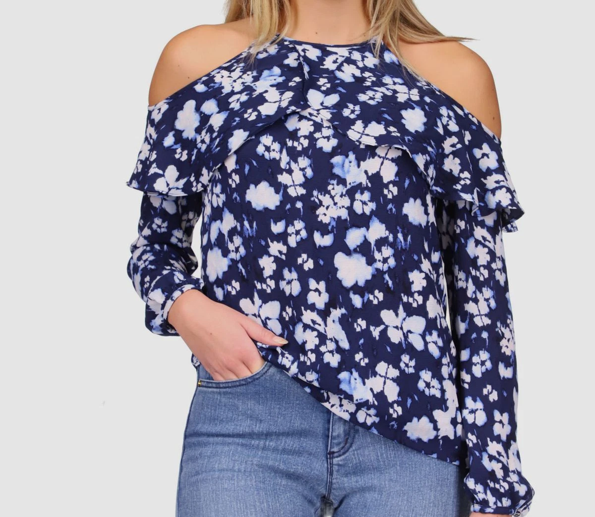 Michael kors cold shoulder blouse deals