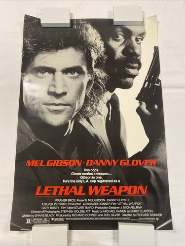 1987 LETHAL WEAPON MINT ORIGINAL ROLLED UNUSED 27x41 ONE SHEET MOVIE POSTER