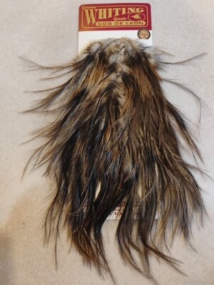 Coq De Leon NATURAL DUN Rooster Saddle Whiting Bronze NEW Feathers Fly Tying