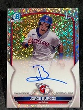 2023 Bowman Chrome 1st SPECKLE REFRACTOR PROSPECT ROOKIE AUTO Jorge Burgos/299