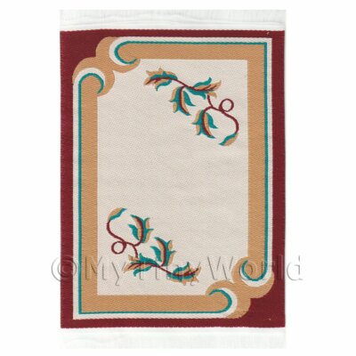 Puppenstube Art Deco kleiner rechteckiger Teppich / Rug 