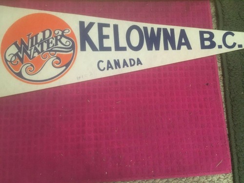 Vintage - KELOWNA British Columbia Pennant Canada WILD WATER PARK - FAST SHIPPER - Picture 2 of 6