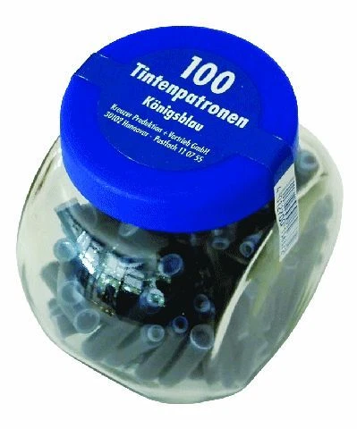 Pelikan Tintenpatronen Standardpatronen 100er Patronen im Glas Farbe königsblau