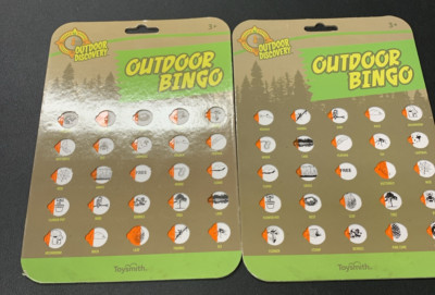 2  Player Outdoor Bingo Packs! Great for Camping & Travel! Ages 3 on up