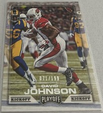 2016 Playoff Football David Johnson Arizona Cardinals Kickoff Silver #d 071/199