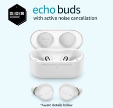 Echo Buds 2nd Gen White w/ Wireless Charging Case  Silicone Case Good Condition